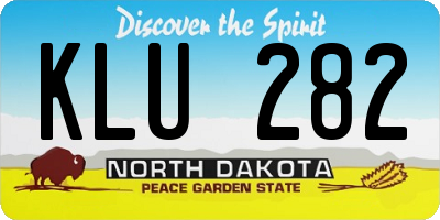 ND license plate KLU282