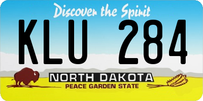 ND license plate KLU284