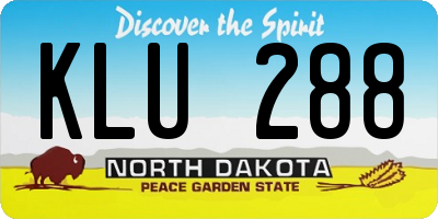 ND license plate KLU288