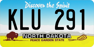 ND license plate KLU291