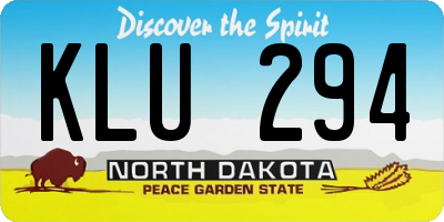 ND license plate KLU294