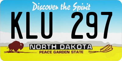 ND license plate KLU297