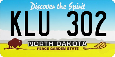 ND license plate KLU302