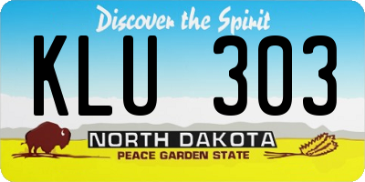 ND license plate KLU303