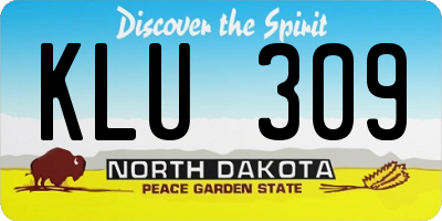 ND license plate KLU309