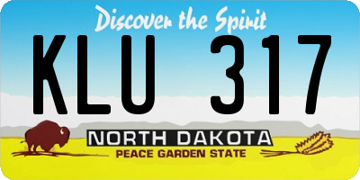 ND license plate KLU317