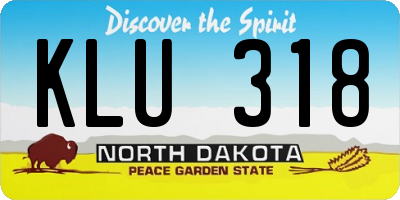 ND license plate KLU318