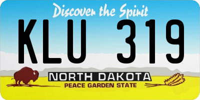 ND license plate KLU319
