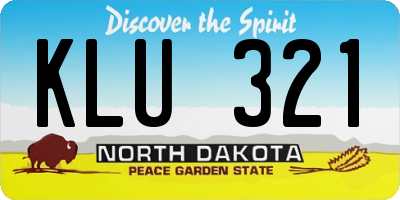 ND license plate KLU321