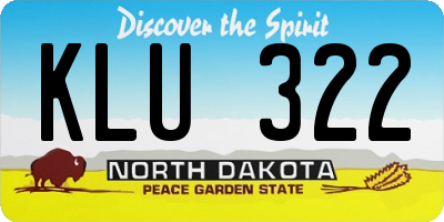 ND license plate KLU322
