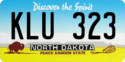 ND license plate KLU323