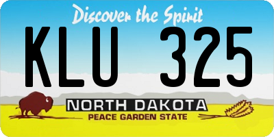 ND license plate KLU325
