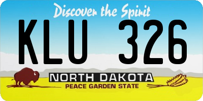 ND license plate KLU326