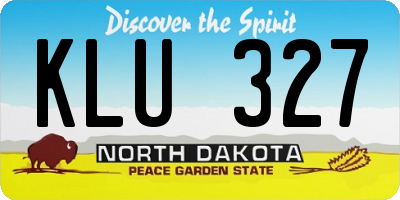 ND license plate KLU327