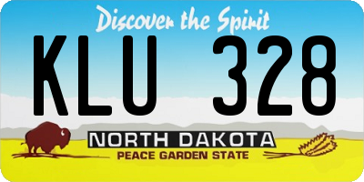 ND license plate KLU328