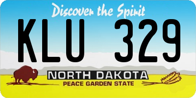 ND license plate KLU329
