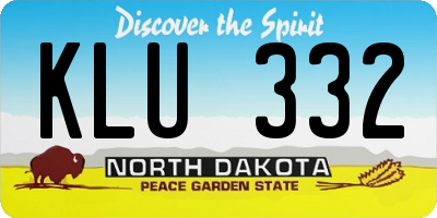 ND license plate KLU332