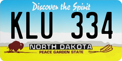 ND license plate KLU334