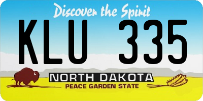 ND license plate KLU335