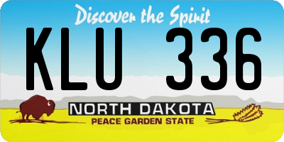 ND license plate KLU336