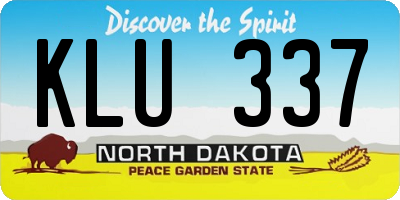 ND license plate KLU337