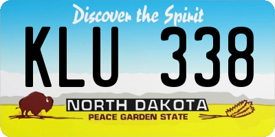ND license plate KLU338