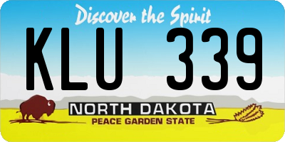 ND license plate KLU339