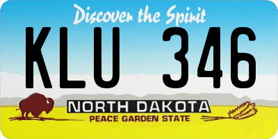 ND license plate KLU346