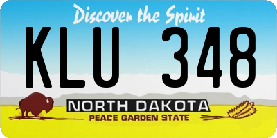 ND license plate KLU348