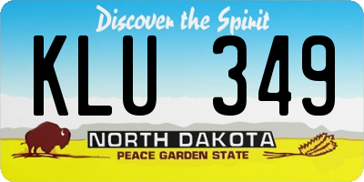 ND license plate KLU349