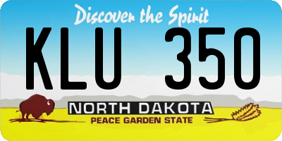 ND license plate KLU350