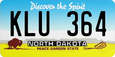 ND license plate KLU364