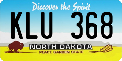 ND license plate KLU368