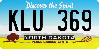 ND license plate KLU369