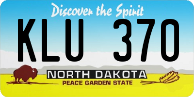 ND license plate KLU370