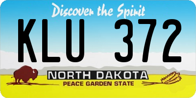 ND license plate KLU372