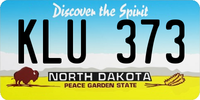 ND license plate KLU373