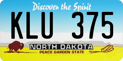 ND license plate KLU375