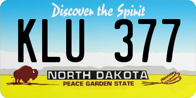 ND license plate KLU377