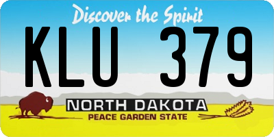 ND license plate KLU379