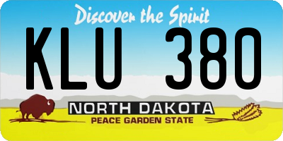 ND license plate KLU380
