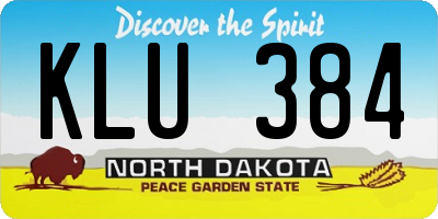 ND license plate KLU384