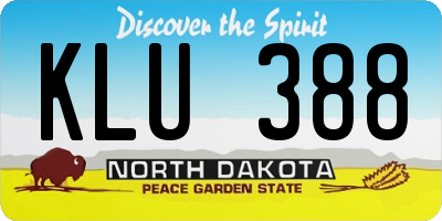ND license plate KLU388