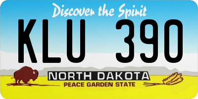 ND license plate KLU390