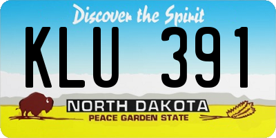 ND license plate KLU391