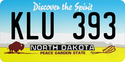 ND license plate KLU393