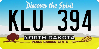 ND license plate KLU394