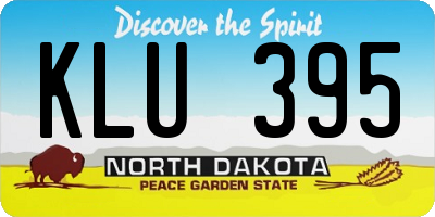 ND license plate KLU395