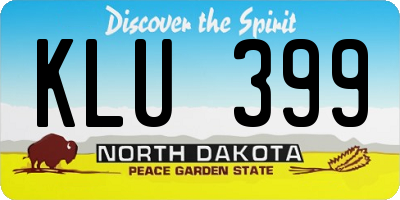 ND license plate KLU399