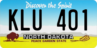 ND license plate KLU401